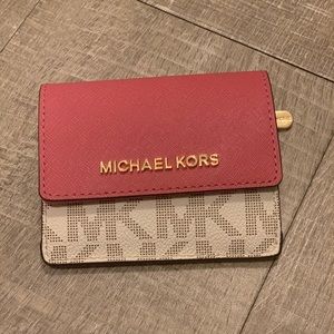 MICHAEL KORS logo card holder/wallet